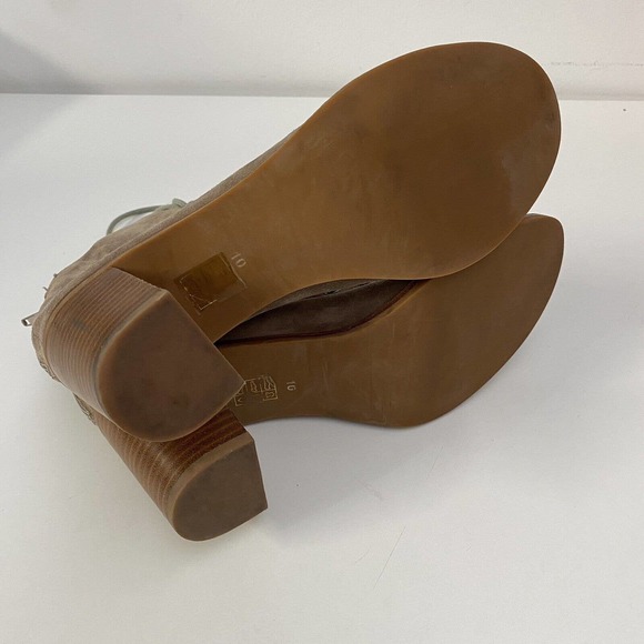 Jeffrey Campbell Cors Lace Up Bootie Sandal Gray Suede Corset Block Heel… - Picture 8 of 10